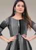 Readymade Black & Grey Stripped Kurta