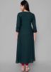 Green Embroidered Flared Kurta Set