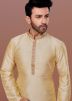 Cream Readymade Kurta Pajama Set