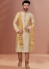 Cream Readymade Kurta Pajama Set