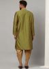 Green Readymade Embroidered Kurta
