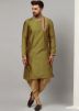 Green Readymade Embroidered Kurta