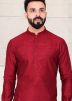 Readymade Maroon Kurta & Nehru Jacket