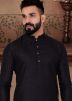 Black Readymade Kurta & Nehru Jacket