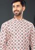 Off-White Printed Mends Kurta Pajama
