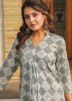 Grey Digital Printed Kurta Set