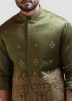 Readymade Green Embroidered Nehru Jacket