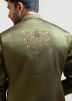 Readymade Green Embroidered Nehru Jacket