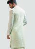 Green Chikankari Embroidered Georgette Long Jacket