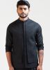 Readymade Black Embroidered Nehru Jacket