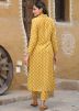 Readymade Yellow Printed Cotton Kurta Set