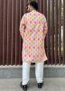 Multicolor Printed Cotton Kurta Pajama