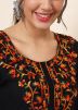 Black Thread Embroidered Readymade Kurti In Rayon