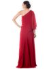 Maroon Layered One shoulder Dress
