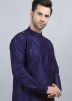 Blue Embroidered Readymade Kurta