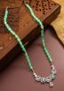 Green Alloy Based Beaded Necklace
