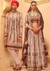 Beige Readymade Printed Couple Set
