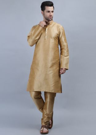 Golden Readymade Plain Kurta Pajama