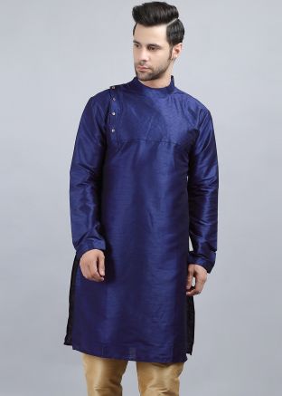 Blue Embroidered Readymade Kurta