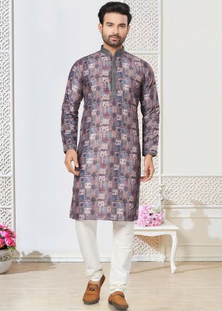 Multicolor Kurta Pajama In Digital Print
