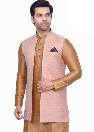 Readymade Peach Woven Long Jacket