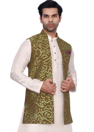 Readymade Green Woven Long Jacket