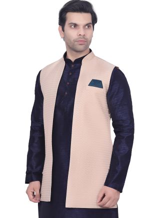 Readymade Men Light Pink Woven Long Jacket