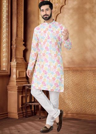 Multicolor Embroidered Kurta With Pant