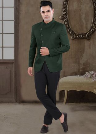 Green Men Bandhgala Jodhpuri Suit
