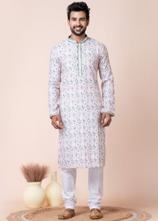 Multicolored Printed Readymade Kurta Pajama