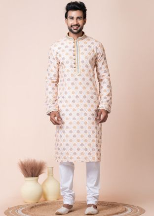 Multicolor Printed Readymade Cotton Kurta Pajama