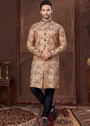 Multicolor Woven Men Kurta Pajama