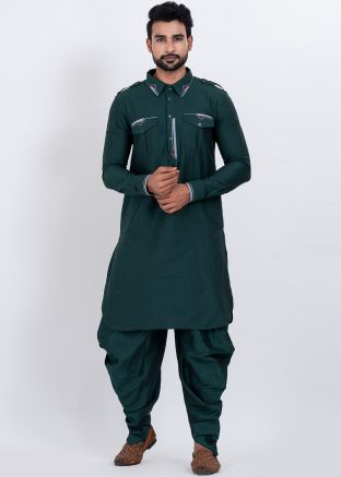 Green Men Readymade Pathani Salwar Suit