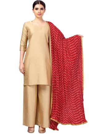 Maroon Color Art Silk Printed Dupatta 