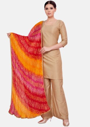 Multicolor Color Art Silk Printed Dupatta 