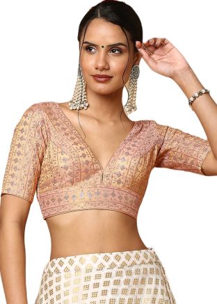 Pink Color Art Silk Saree Blouse 