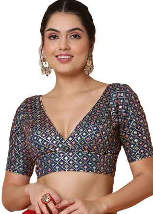 Blue Color Georgette Saree Blouse 