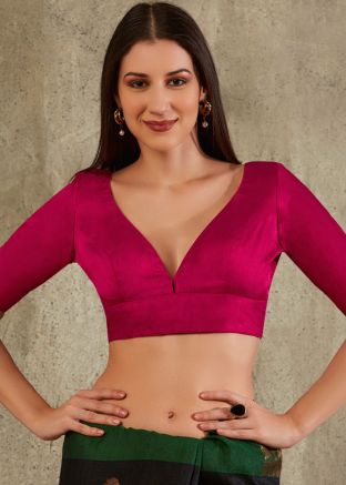 Pink Color Art Silk Saree Blouse 
