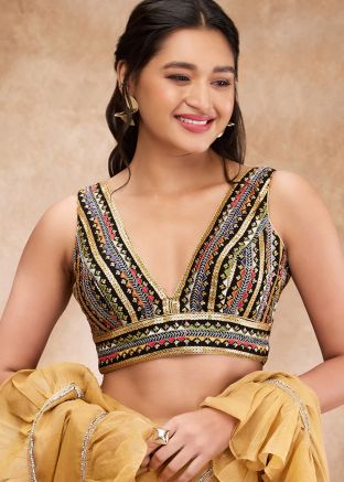 Black Color Georgette Saree Blouse 