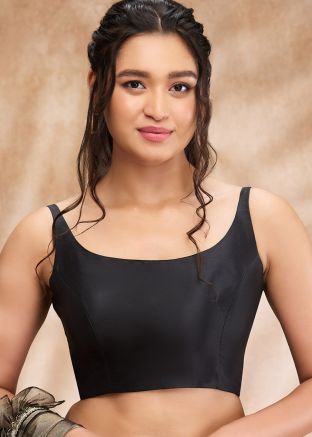 Black Color Art Silk Saree Blouse 