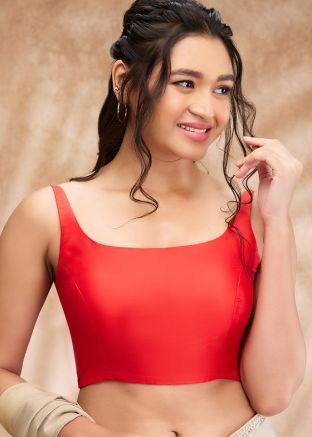 Red Color Art Silk Saree Blouse 