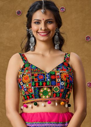 Red Color Rayon Navratri Blouse 