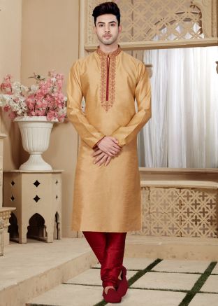 Golden Art Dupion Kurta Pyjama Set