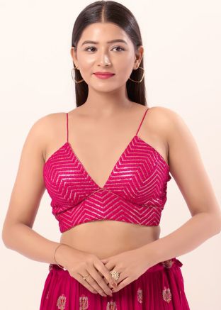 Pink Color Art Silk Saree Blouse 