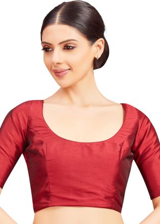 Maroon Color Art Silk Saree Blouse 
