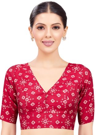 Pink Color Viscose Saree Blouse 
