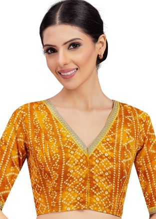 Yellow Color Art Silk Saree Blouse 