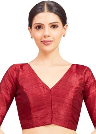 Maroon Color Art Silk Saree Blouse 