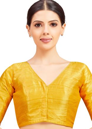 Yellow Color Art Silk Saree Blouse 
