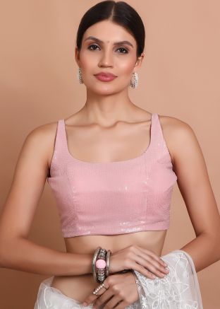Pink Color Georgette Saree Blouse 